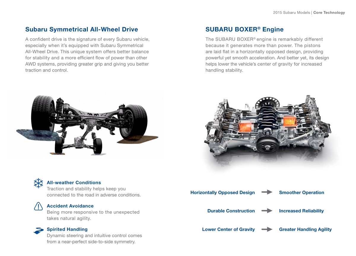 2015 Subaru Brochure Page 1